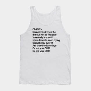 Cliff Richard - Rick Young Ones Poem Tank Top